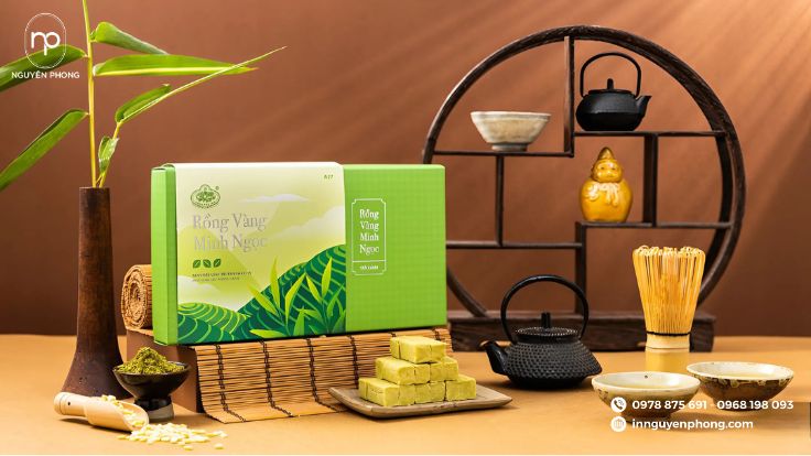 in tem nhãn bánh đậu xanh cao cấp